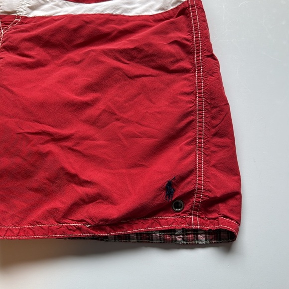 Polo Ralph Lauren Reversible Swim Trunks Striped Plaid - Picture 6 of 9